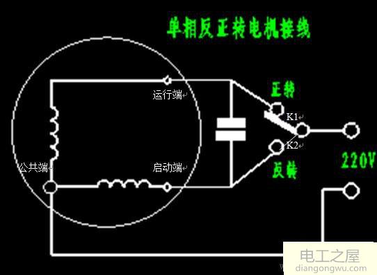 單相交流電機(jī)的正反轉(zhuǎn)控制